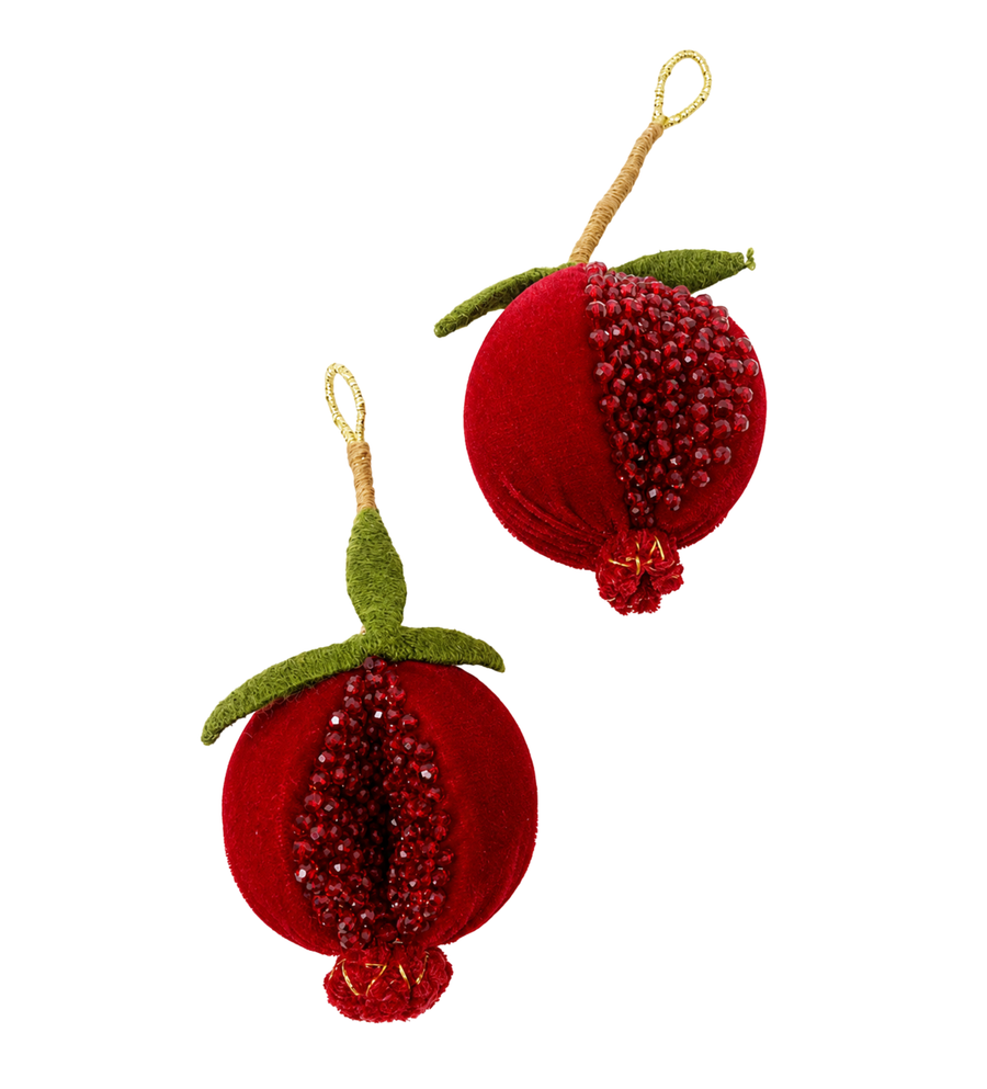 Beaded Pomegranate Ornament
