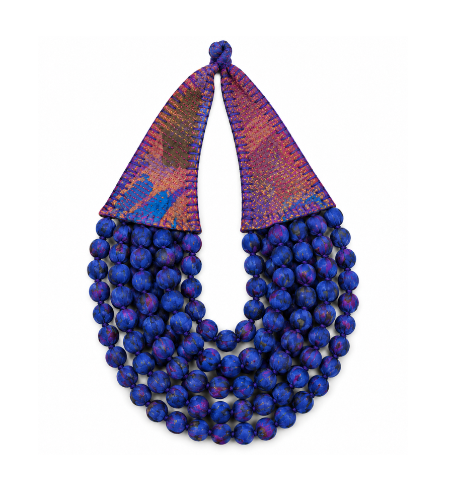 Kantha Sari Necklace