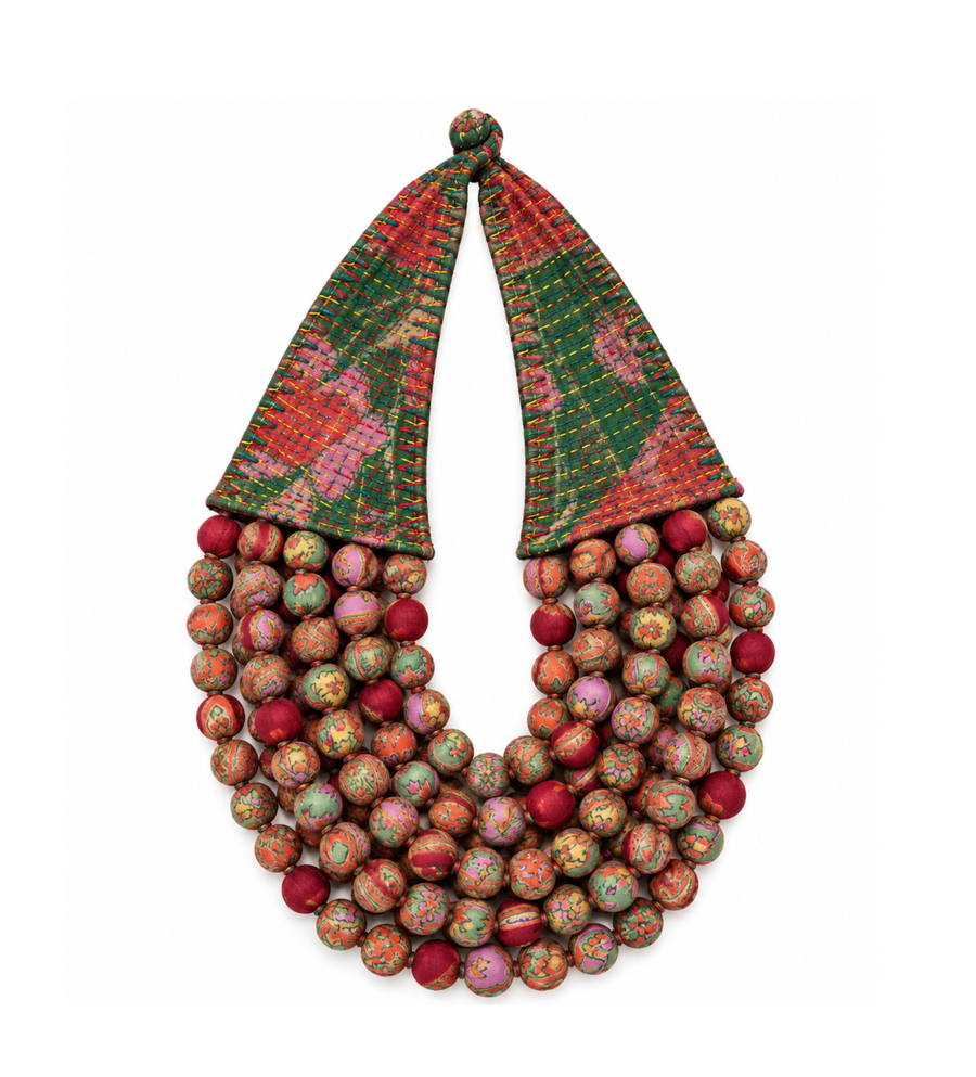 Kantha Sari Necklace