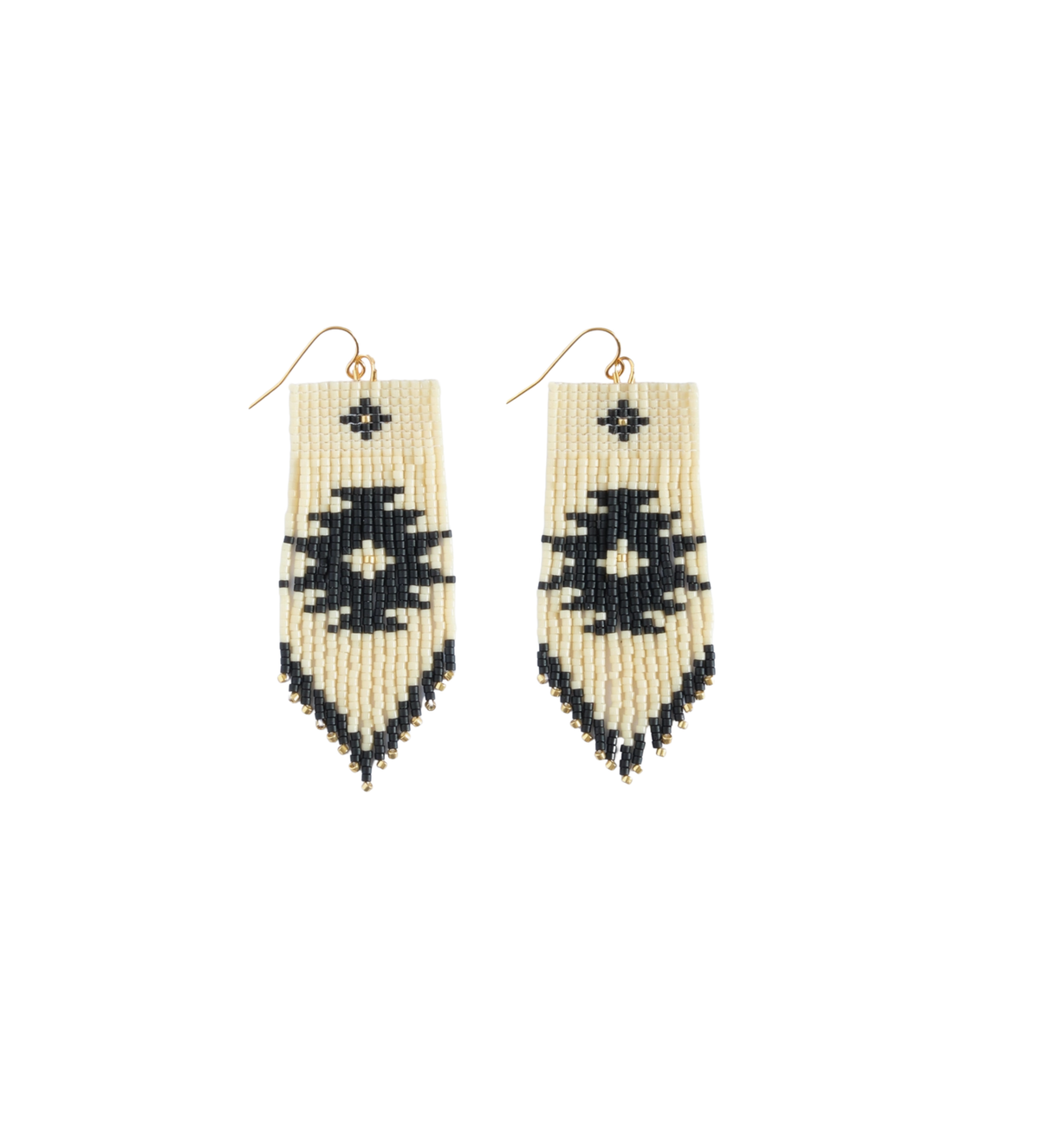 Beaded Handwoven Fringe Earrings