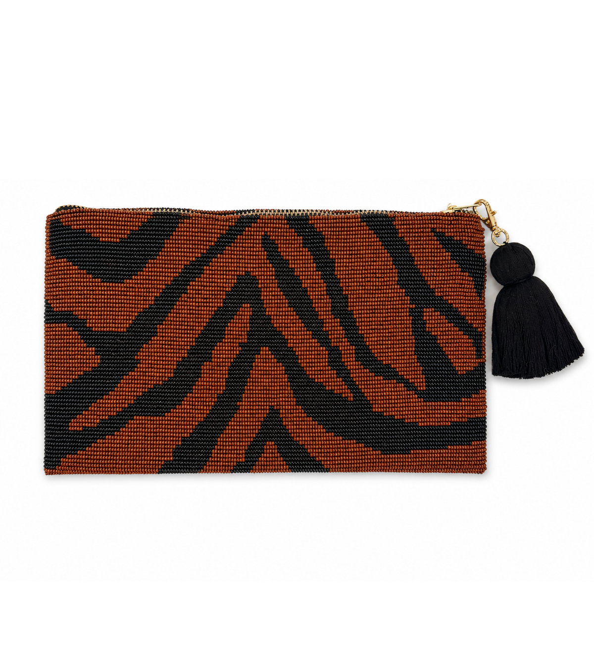 Animal Print Glass Beaded Clutch