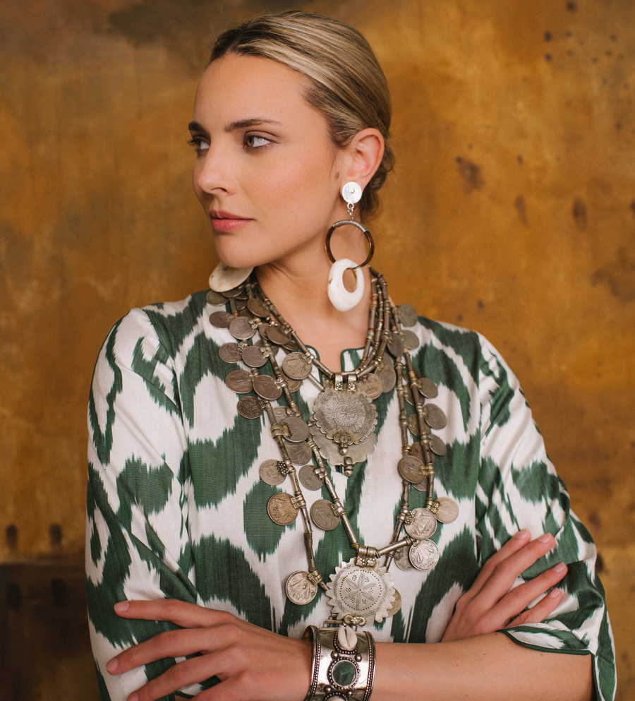 Deep Green Ikat Tunic