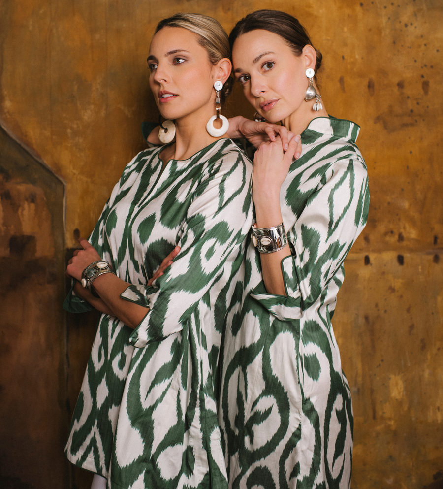 Deep Green Ikat Tunic
