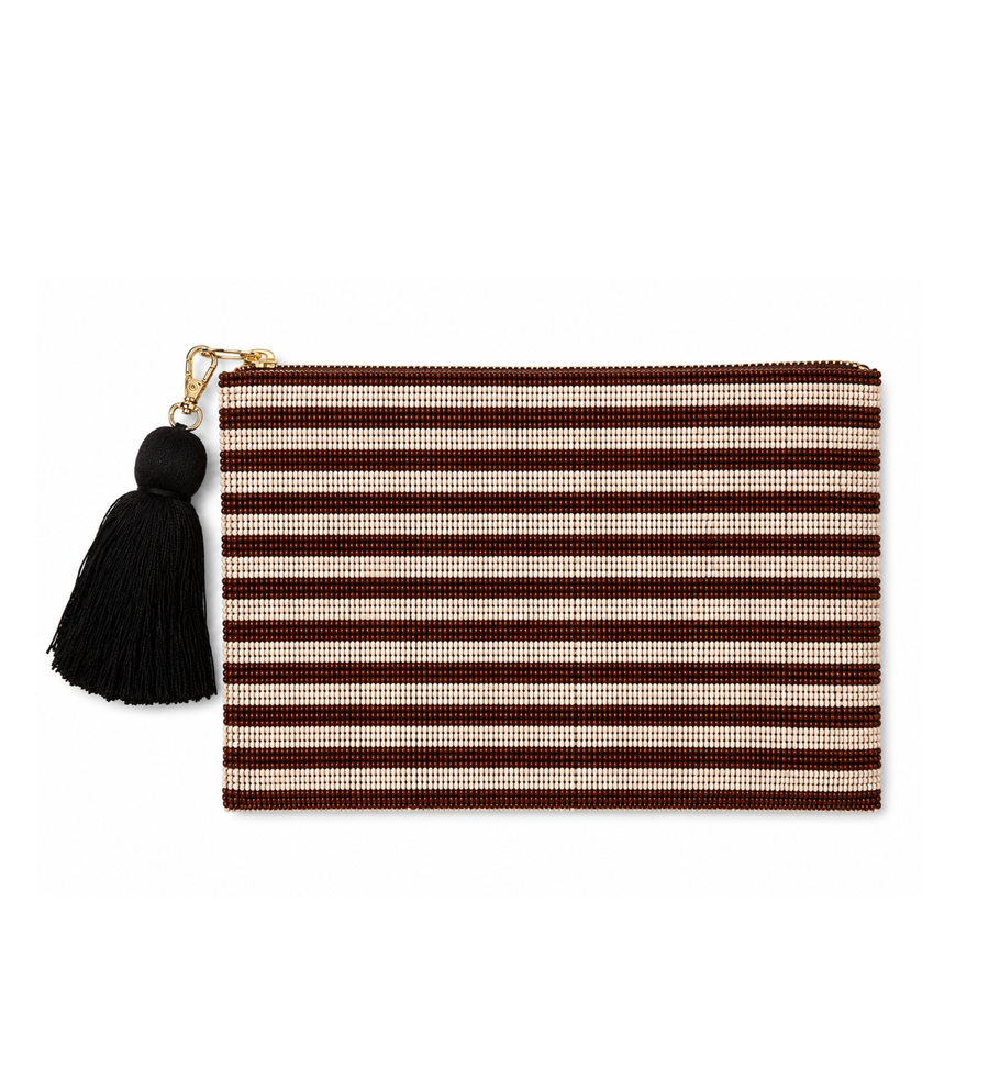 Monkey Glass Beaded Clutch