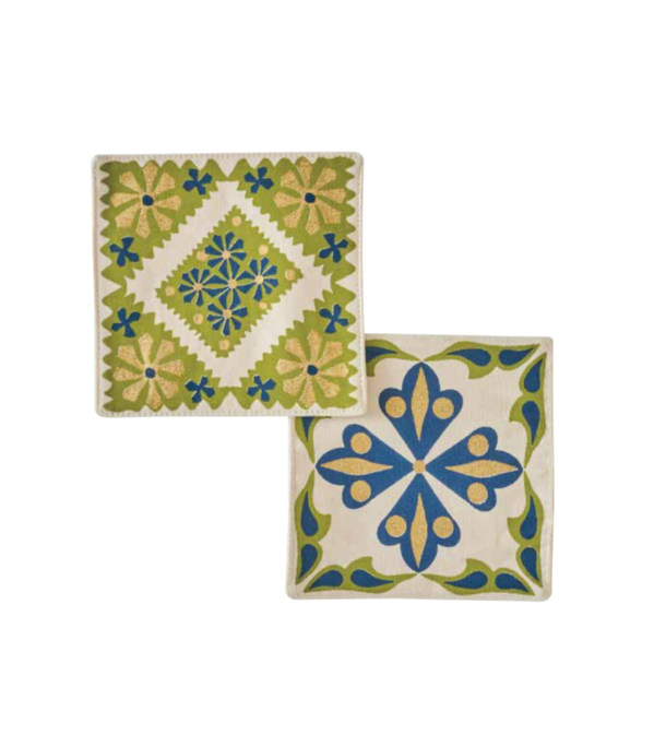 Golden Petals Coaster - Set of Six