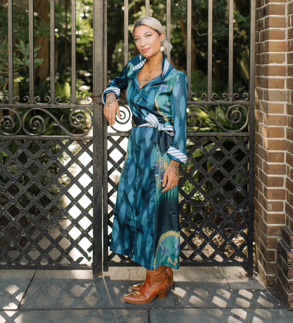 Silk Ikat Sofia Dress