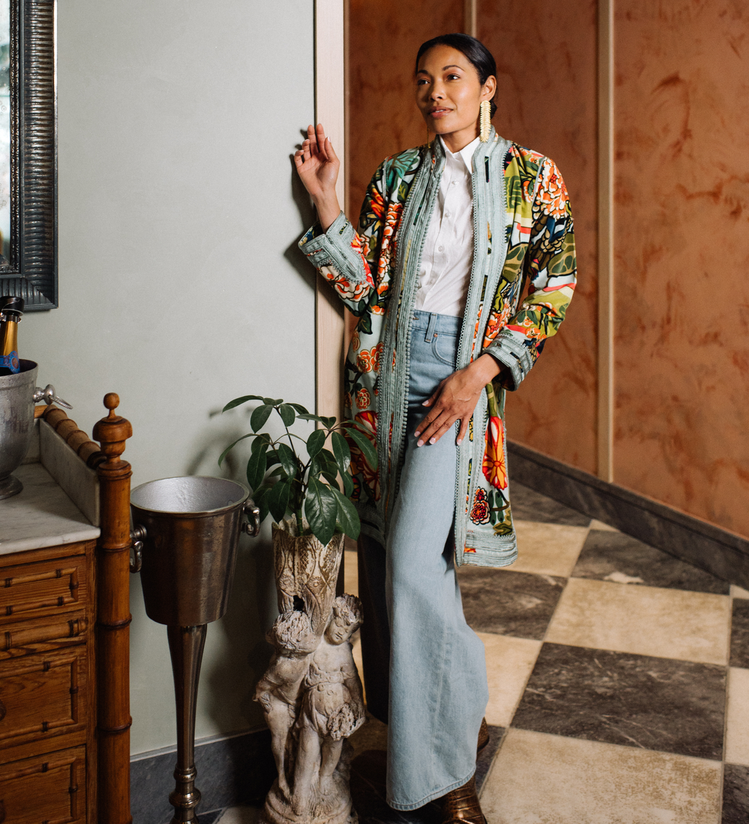 Moroccan Jacket: Chiang Mai Velvet – Ibu Movement Moroccan Jacket: Chiang Mai Velvet – Ibu Movement