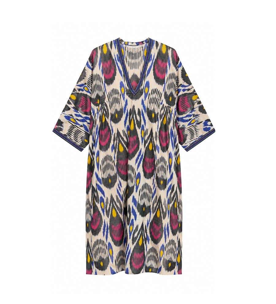 Voluminous Ikat Caftan