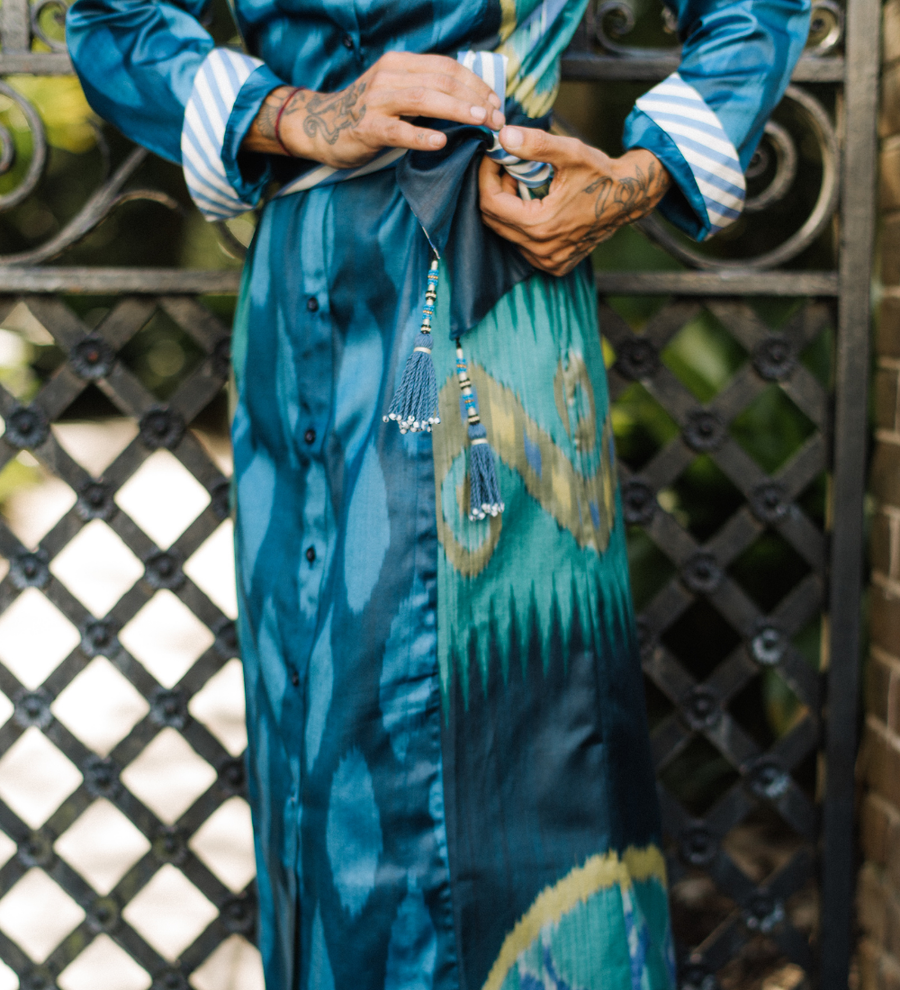 Silk Ikat Sofia Dress