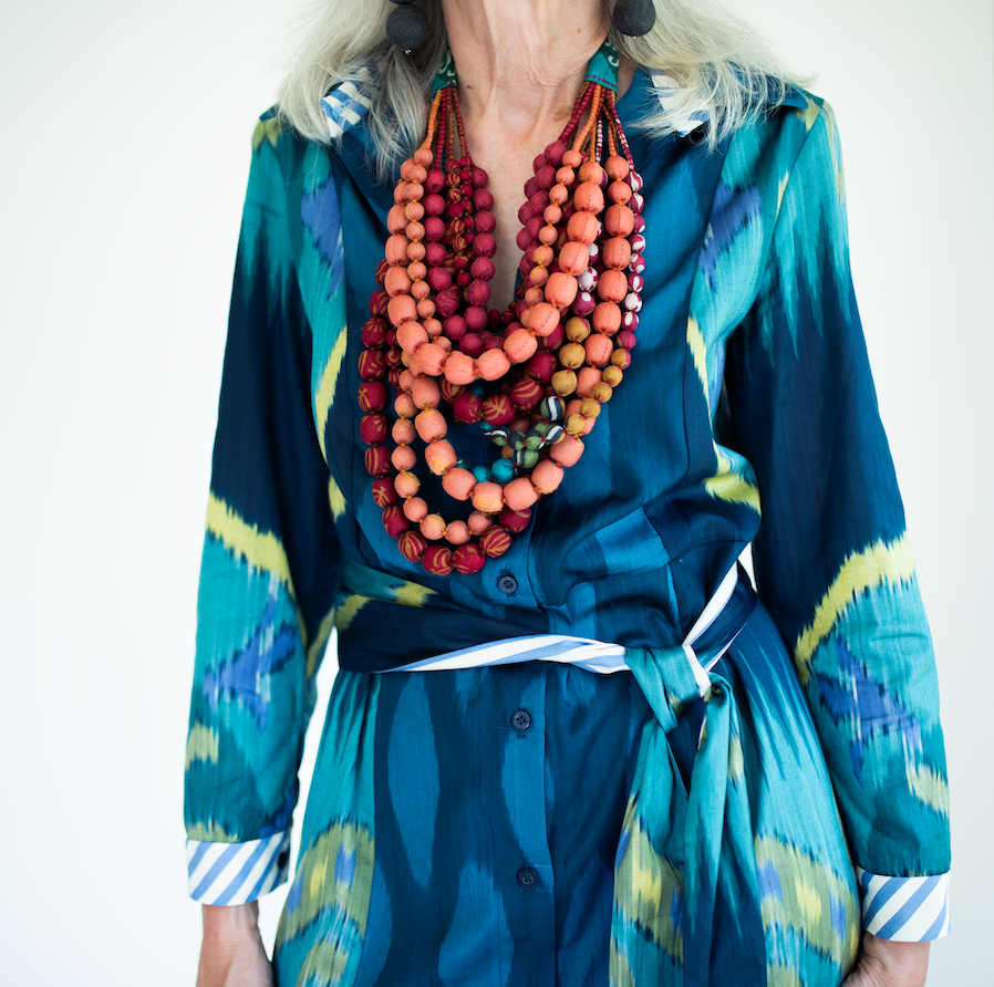 Silk Ikat Sofia Dress