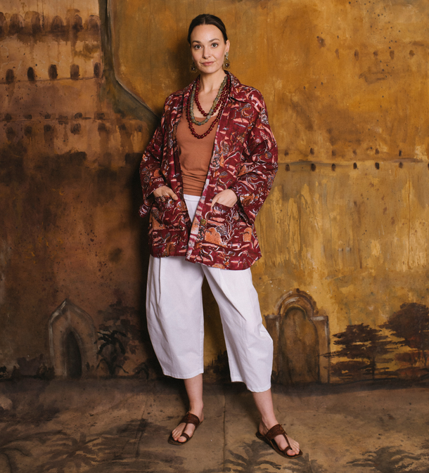 Samaira Linen Boyfriend Jacket