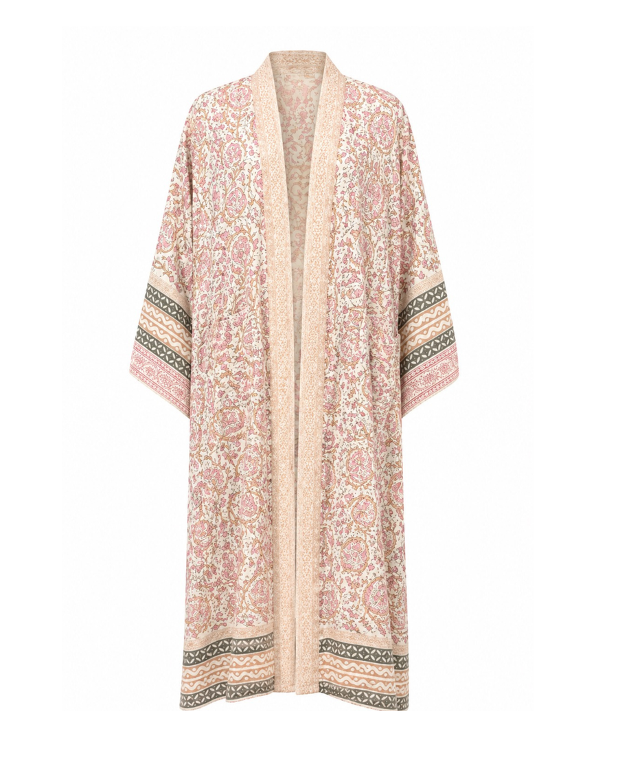 Anika Hand Block Printed Kimono