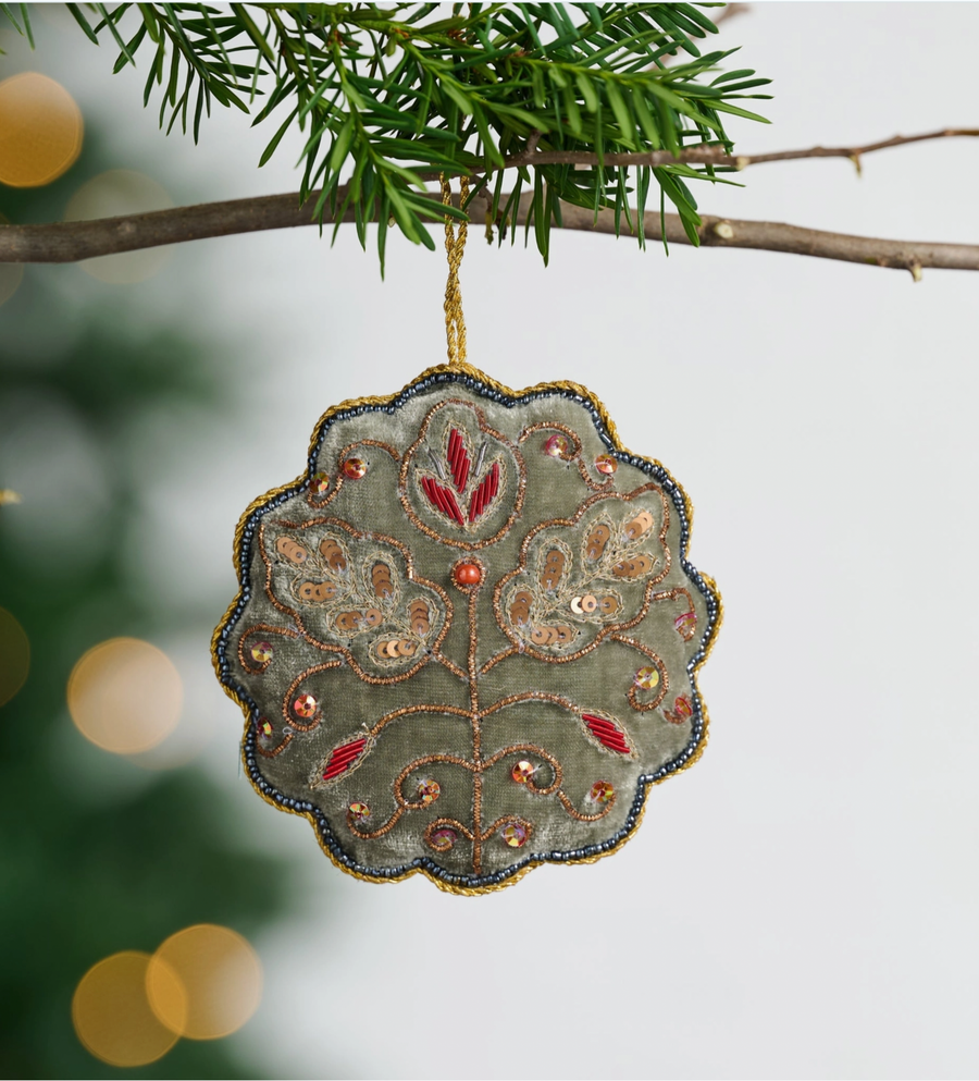 Embroidered Woodland Ornament
