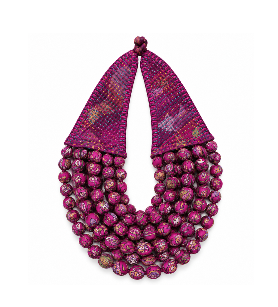 Kantha Sari Necklace