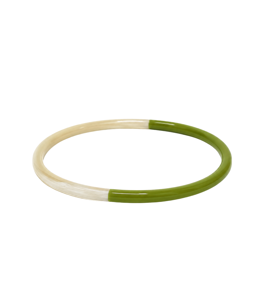 Hand Carved Lacquered Horn Bangle
