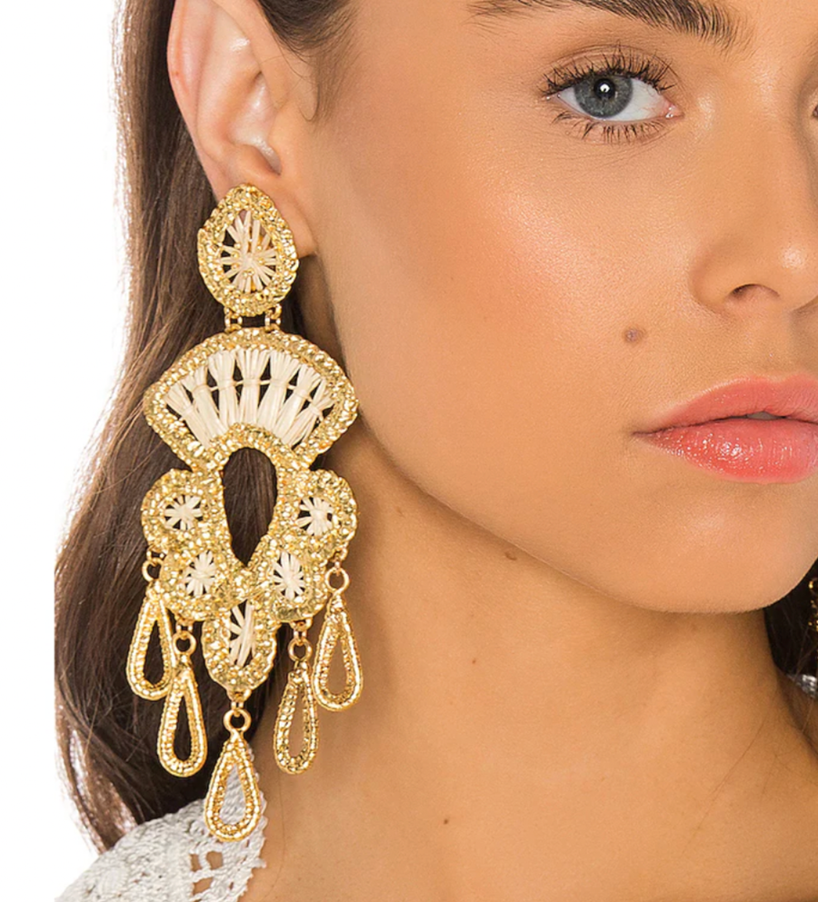 Paola Golden Chandelier Earrings
