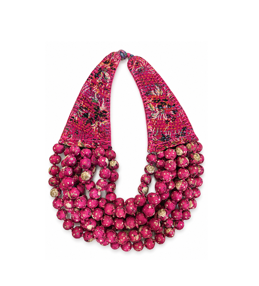 Kantha Sari Necklace