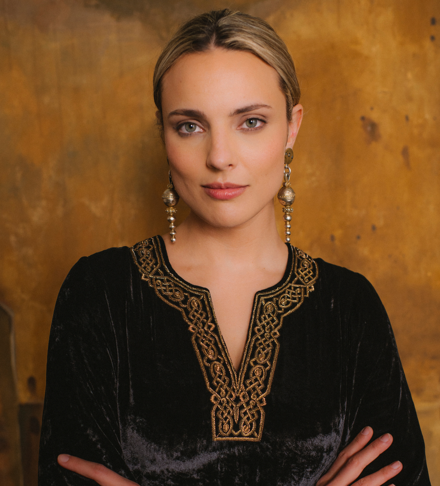 Noir Zardozi Tigress Caftan