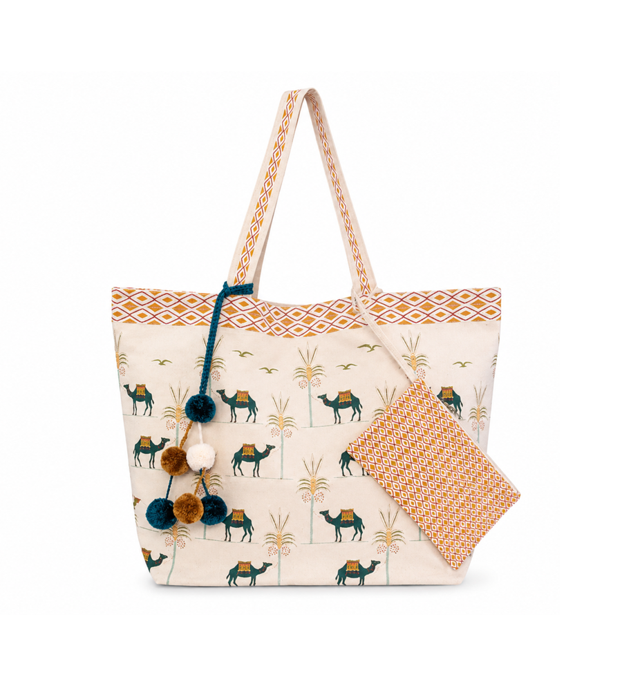 Beach Bag Camel Sand