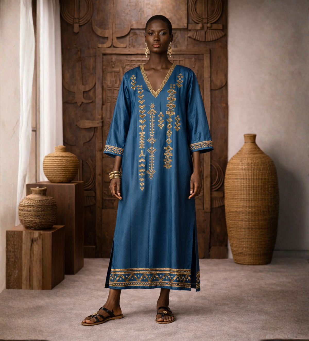 Hassana Hausa Embroidered Caftan