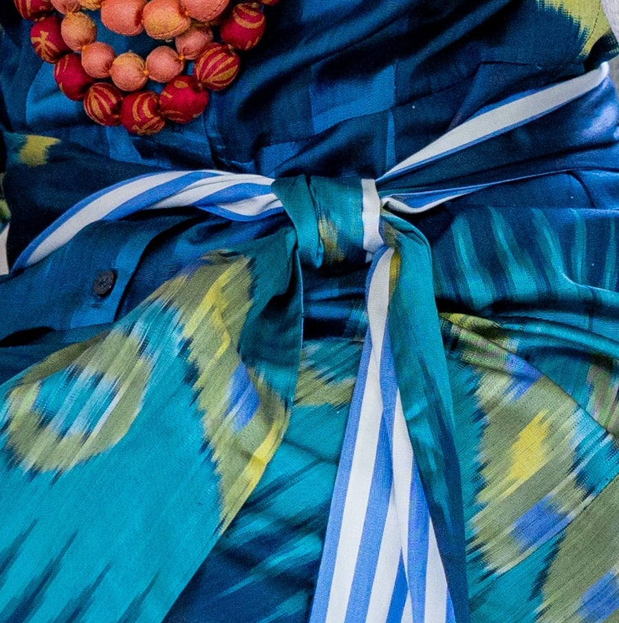 Silk Ikat Sofia Dress