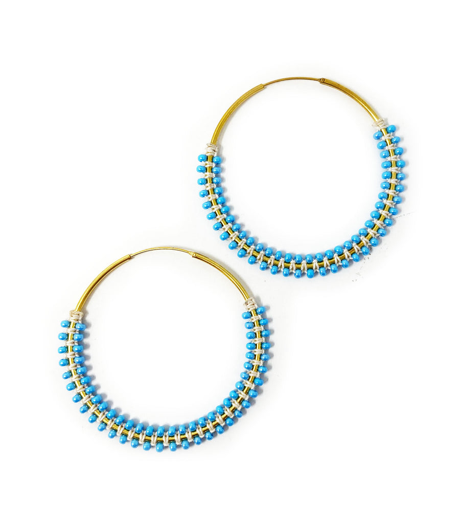 Beaded Hoop Earring