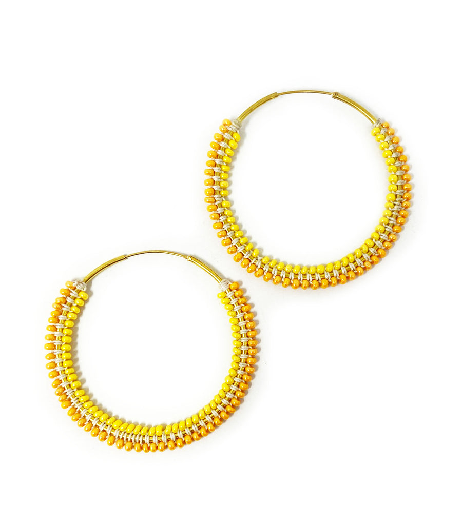 Beaded Hoop Earring