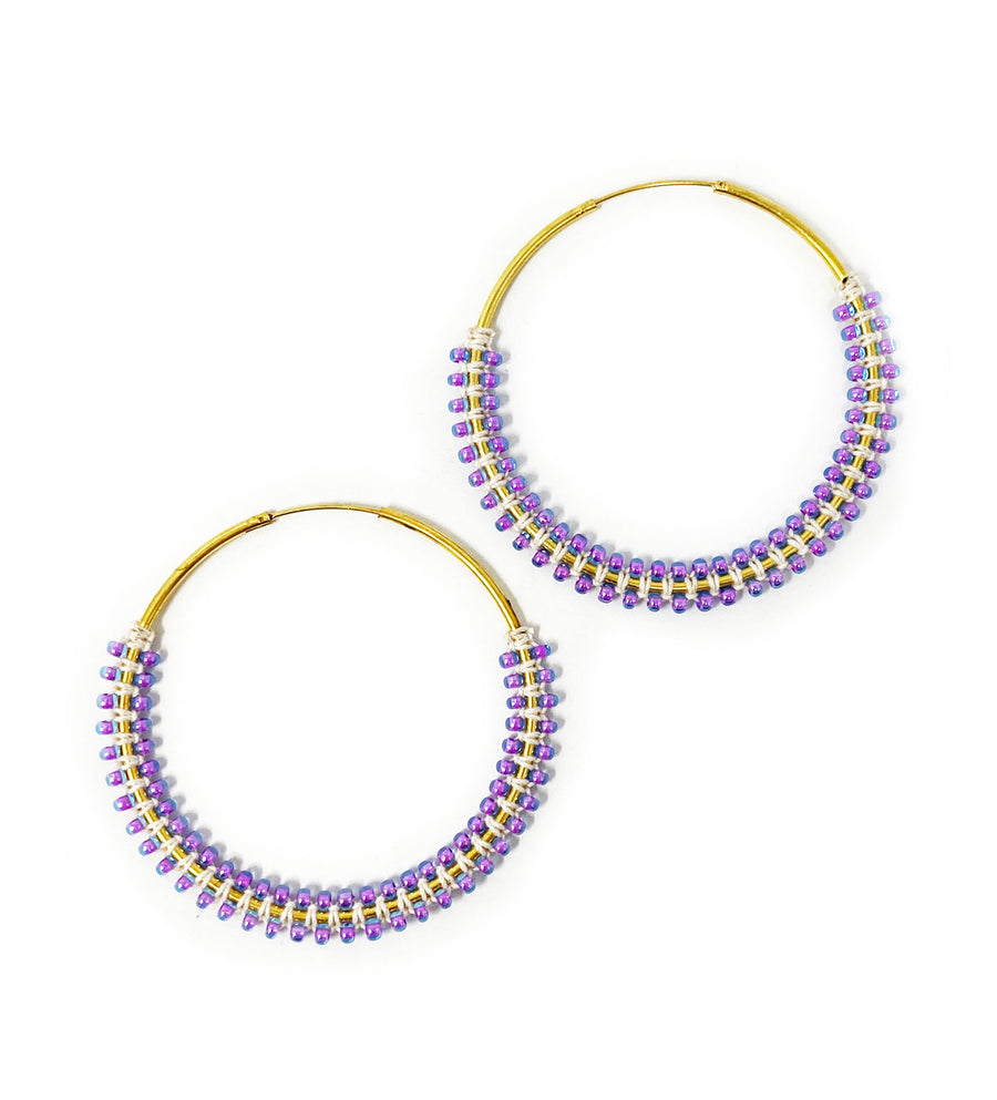 Beaded Hoop Earring