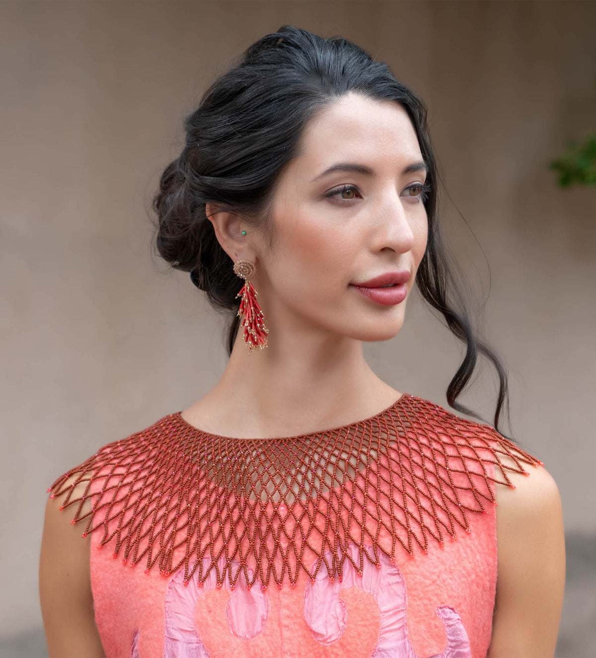 Dramatic Beaded Collar- Hazel