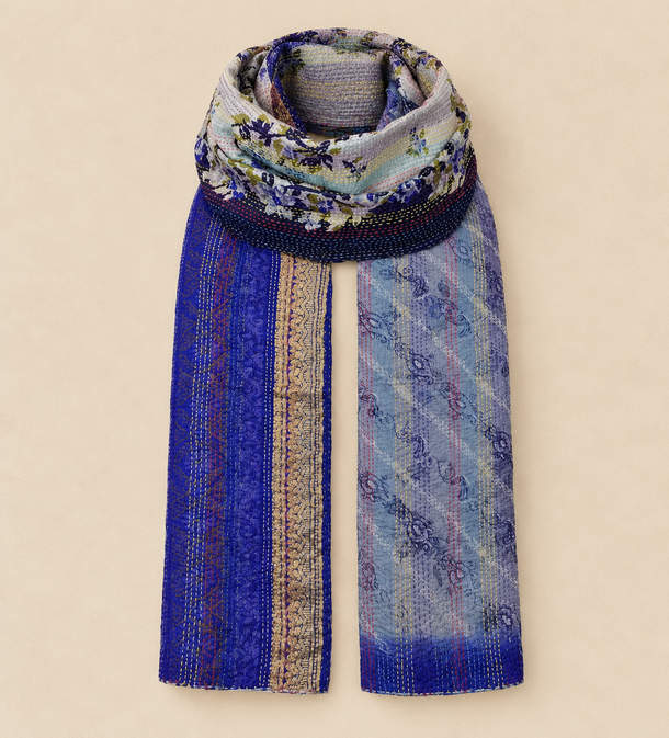 Silk Kantha Scarf