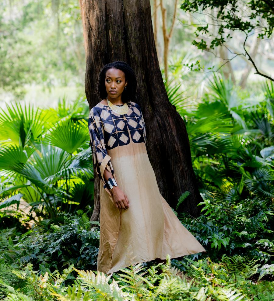 Asha Itajime Silk Dress