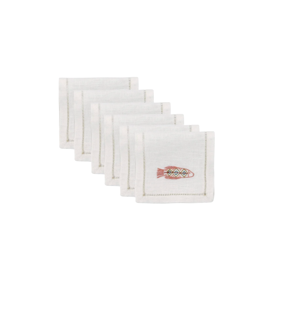 Tilapia Cocktail Napkin - Set of 6
