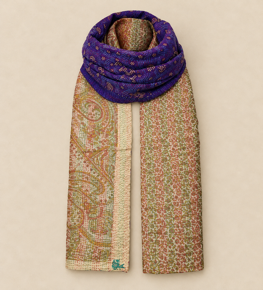 Silk Kantha Scarf