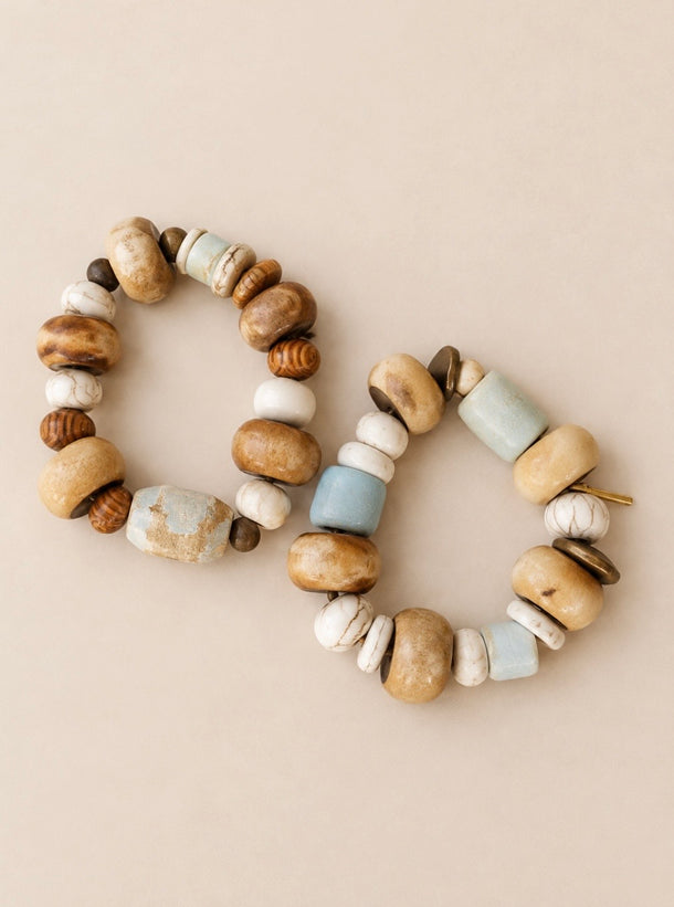 Wood and Stone Beach Bracelet