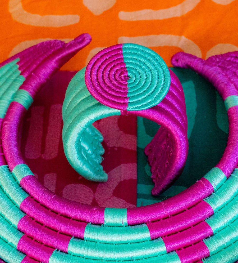 Basket Weave Disc Cuff