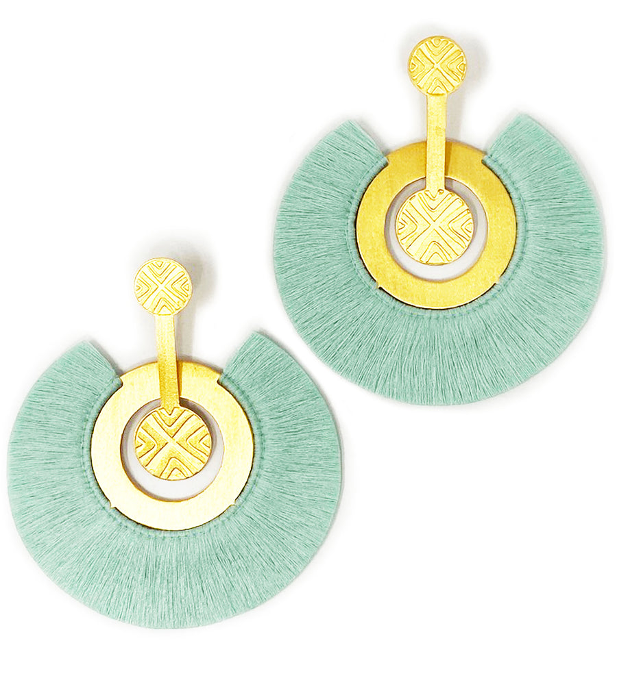 Large Fringe Drop Earrings