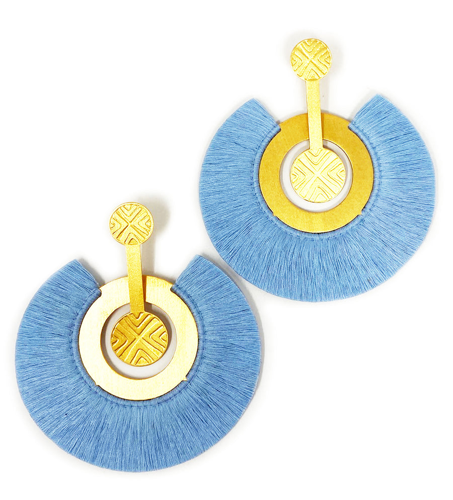 Large Fringe Drop Earrings