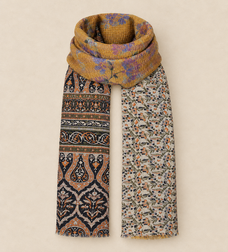 Silk Kantha Scarf