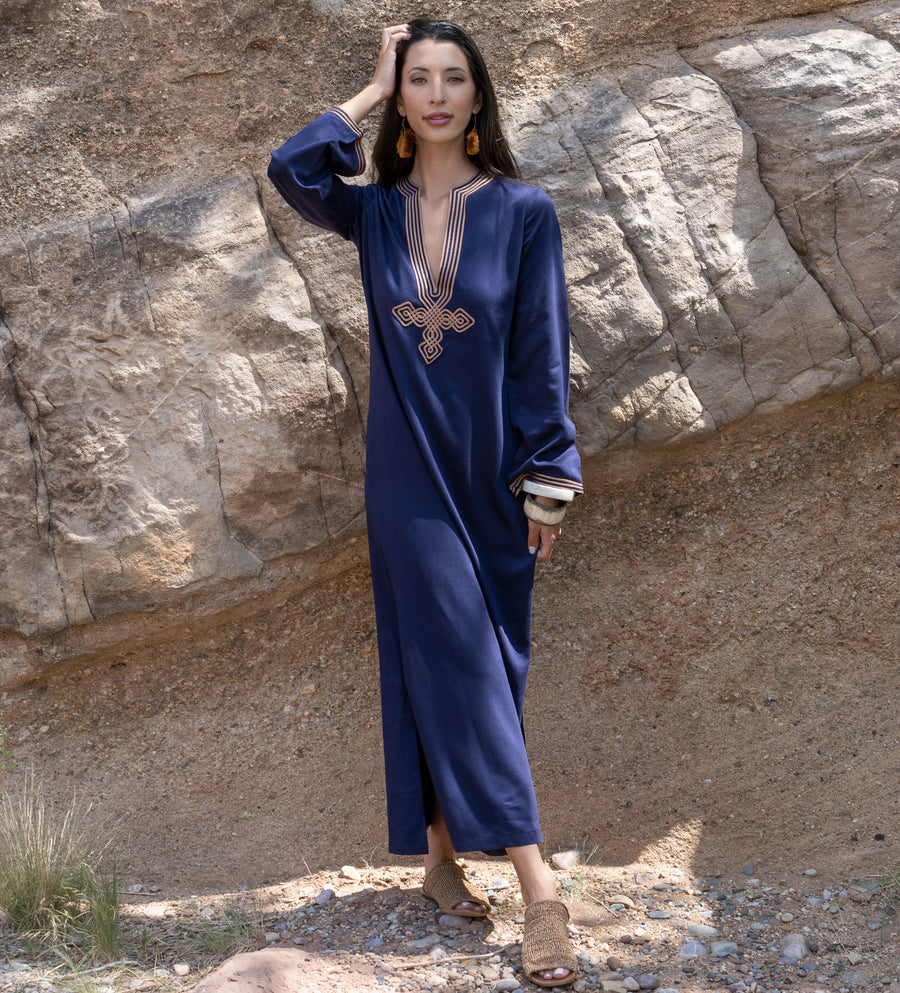 Moroccan V-Neck Slim Fit Dress