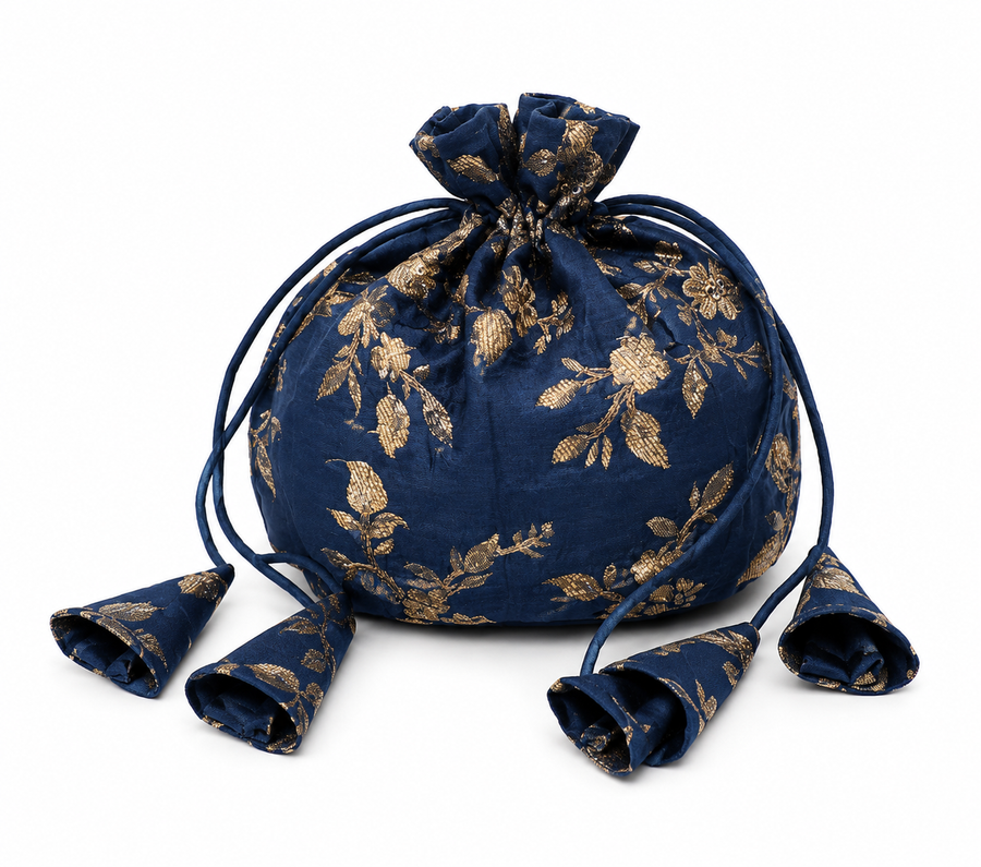 Amara Silk Jacquard Pouch