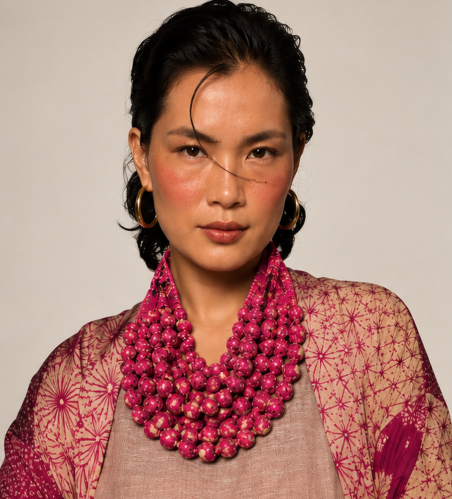 Kantha Sari Necklace