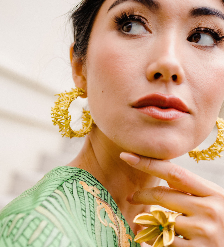 Pine Hoop Earrings