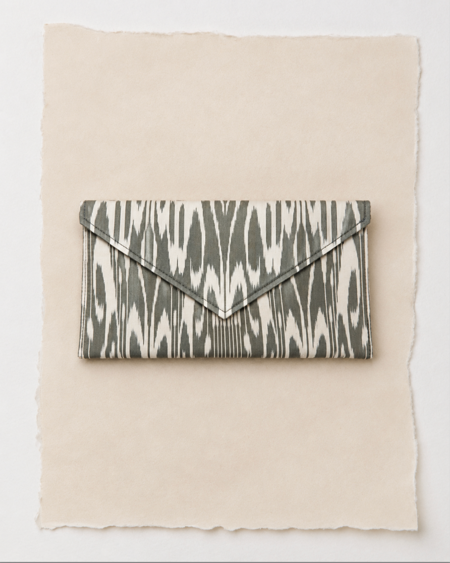 Silk Ikat Envelope Clutch- Jumbo