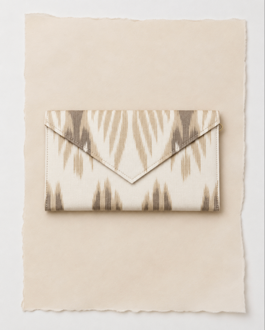 Silk Ikat Envelope Clutch- Jumbo