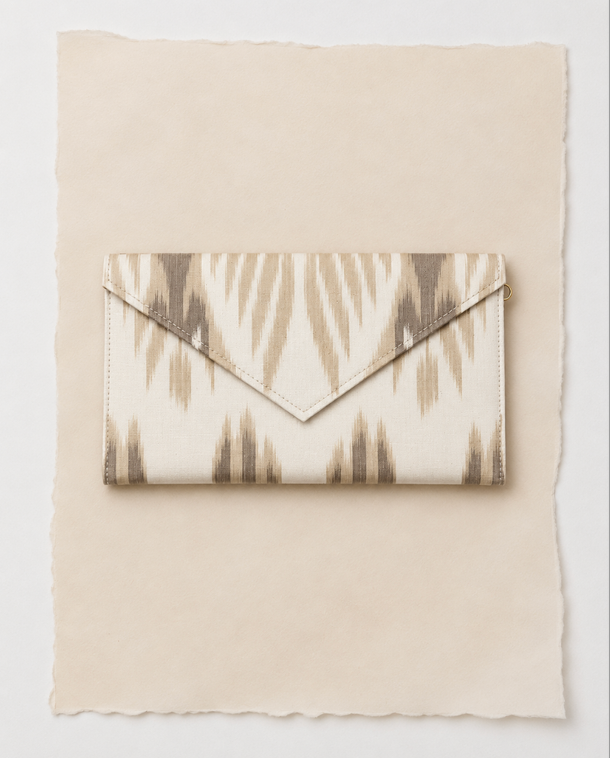Silk Ikat Envelope Clutch- Jumbo