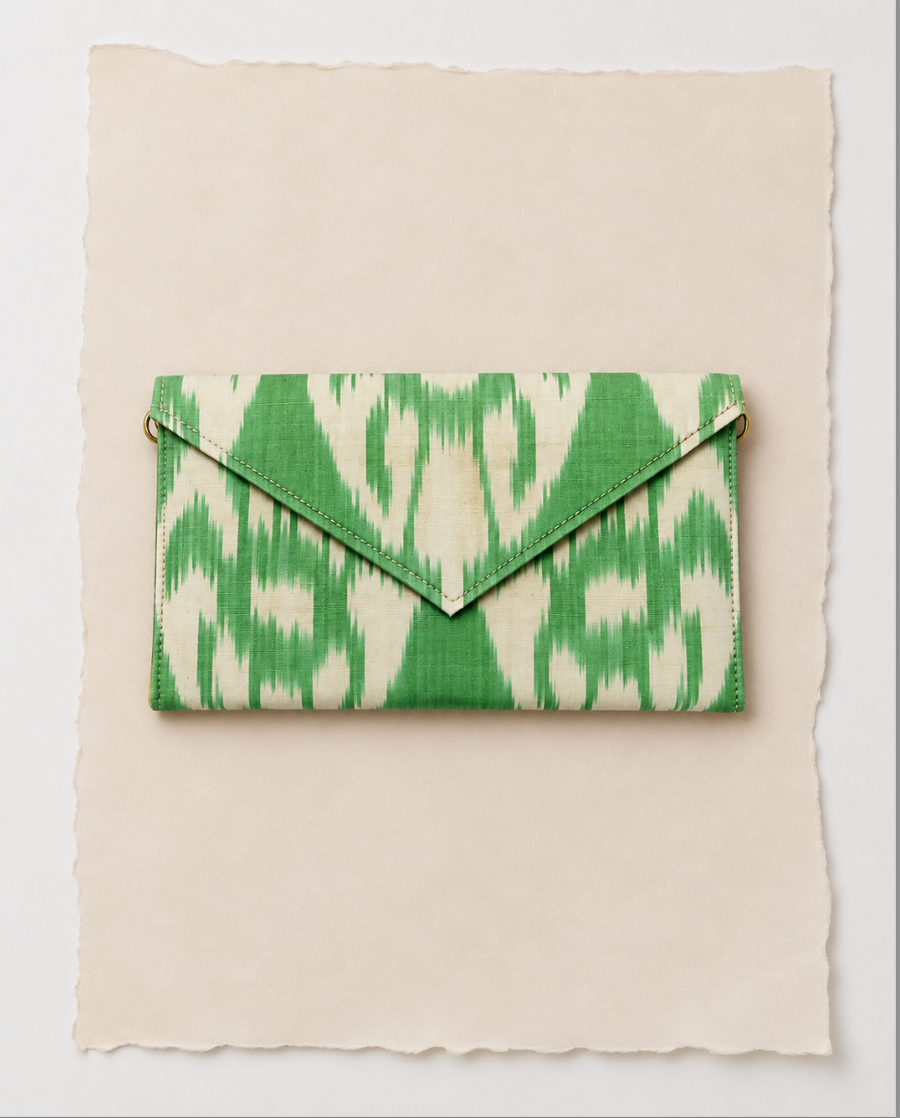 Silk Ikat Envelope Clutch- Jumbo