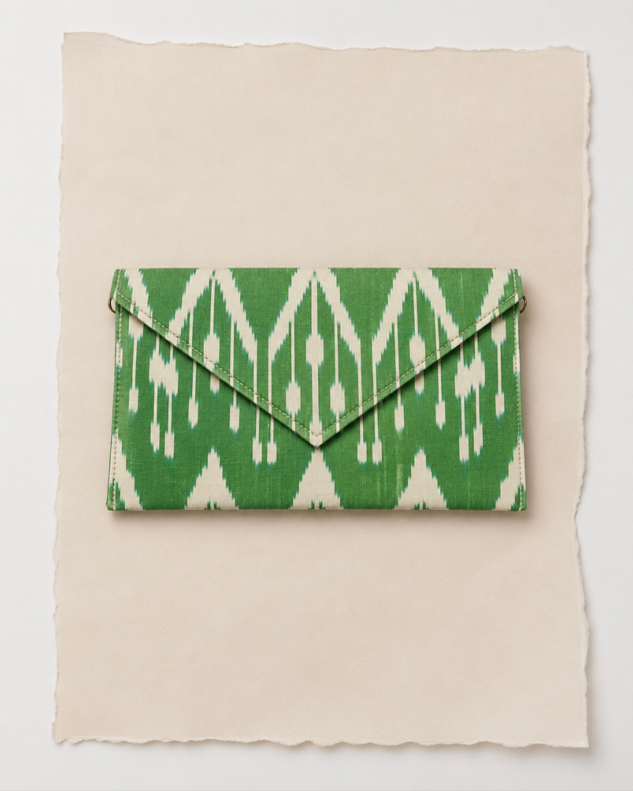 Silk Ikat Envelope Clutch- Jumbo