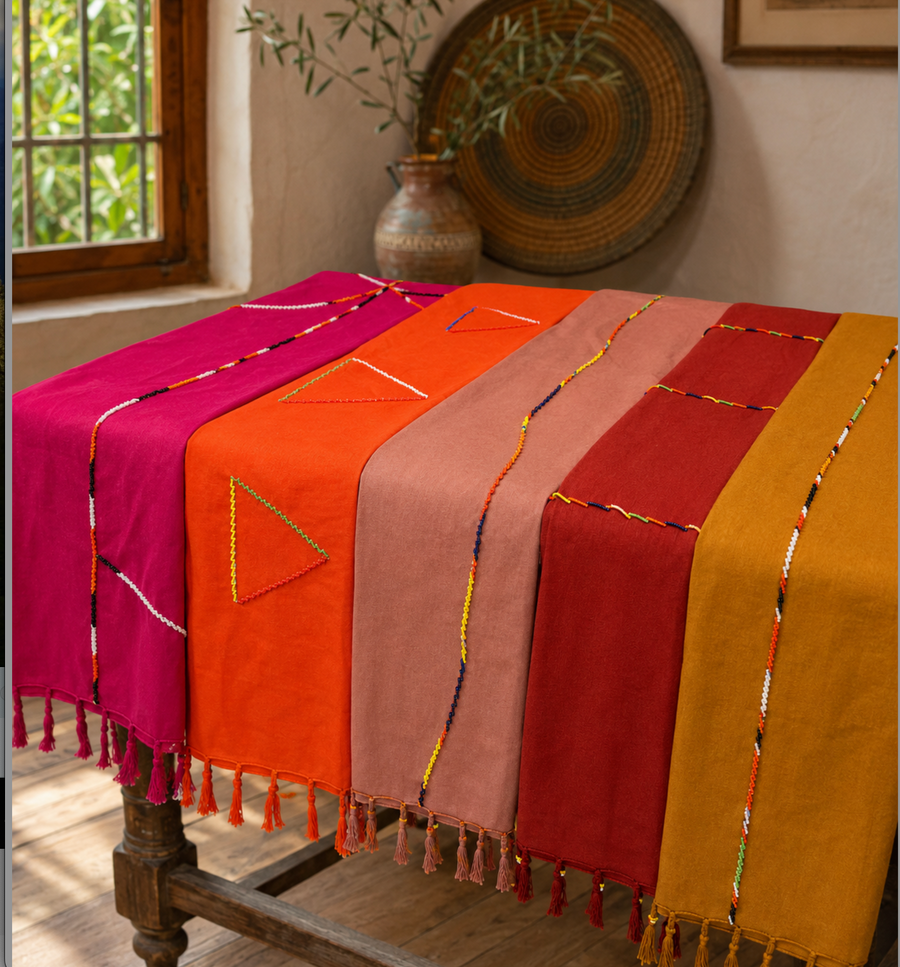 African Hand-Beaded Shawl