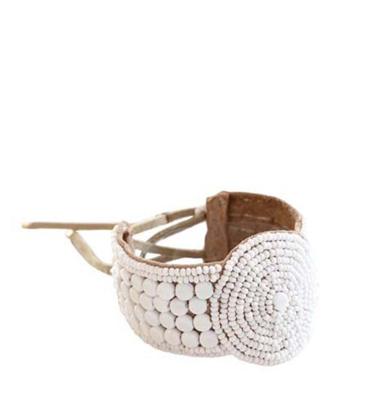 Leather Disc Bracelet