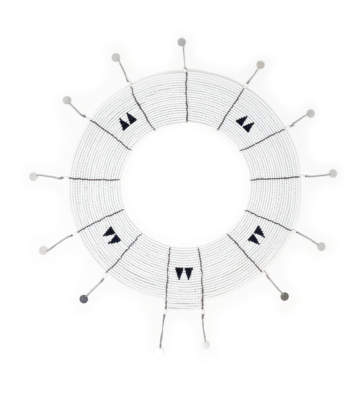 Maasai Double Triangle Disk Necklaces